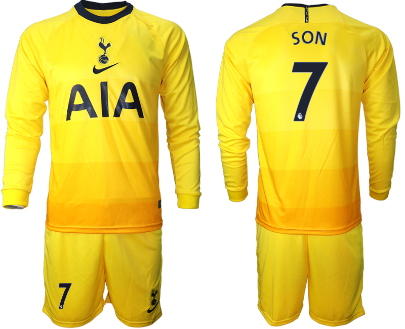 2021 Men Tottenham Hotspur away Long sleeve #7 soccer jerseys->tottenham jersey->Soccer Club Jersey